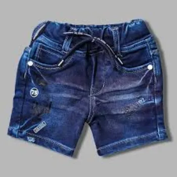 Dark Blue Denim Shorts 